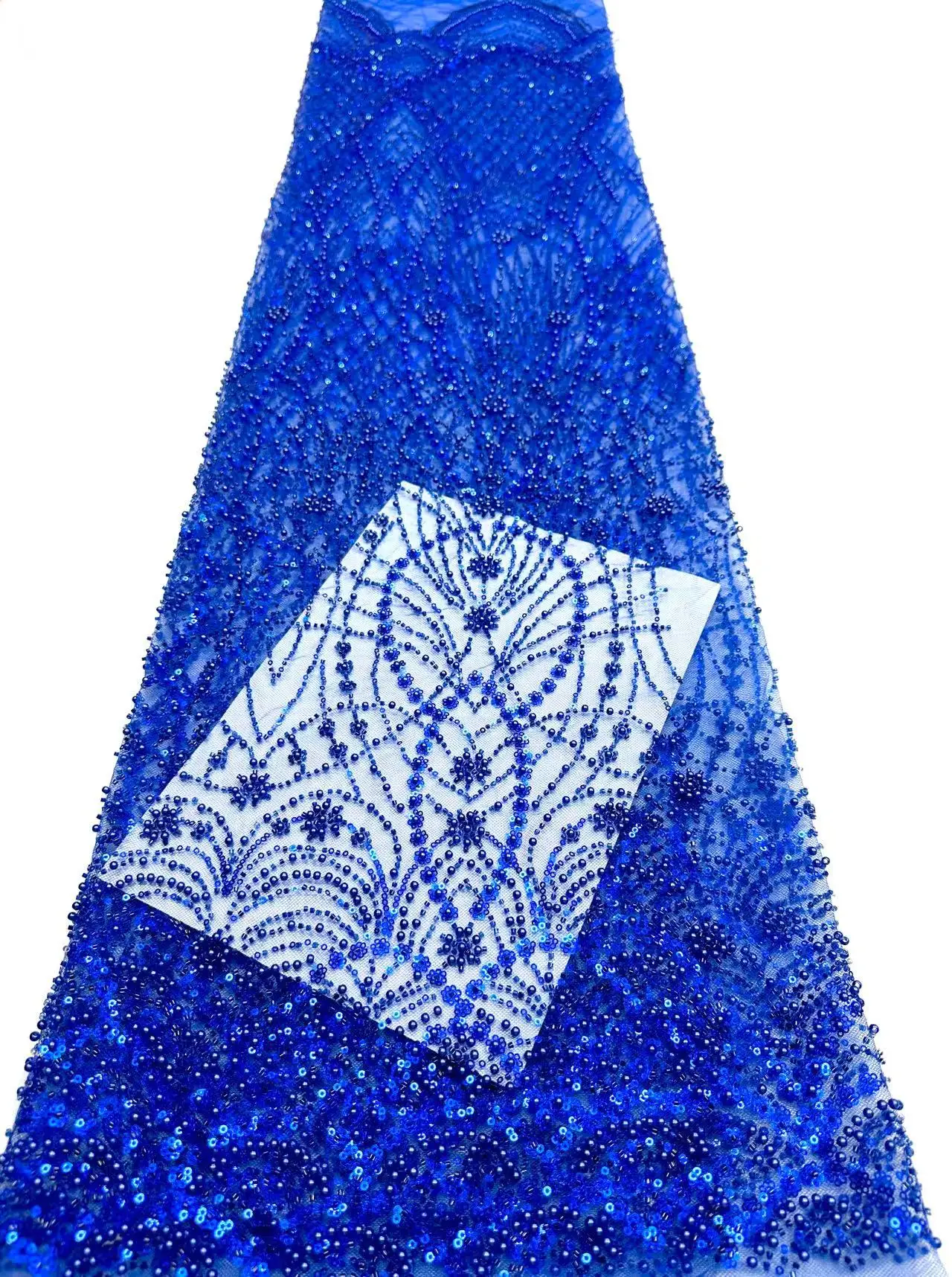 아프리카 나이지리아 튤 레이스 원단 스팽글 재봉 기퓌르 비즈 스톤 자수 드레스 고품질 2025