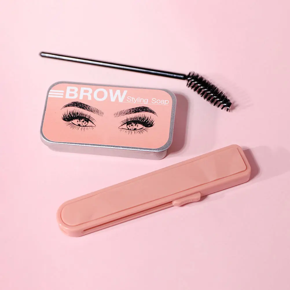 Juego de 3 Jabones para Cejas Transparentes Incoloros, Gel Fijador de Larga Duración, Cera para Cejas Naturales y Voluminosas, Pomada para Maquillaje, Herramienta para Cejas