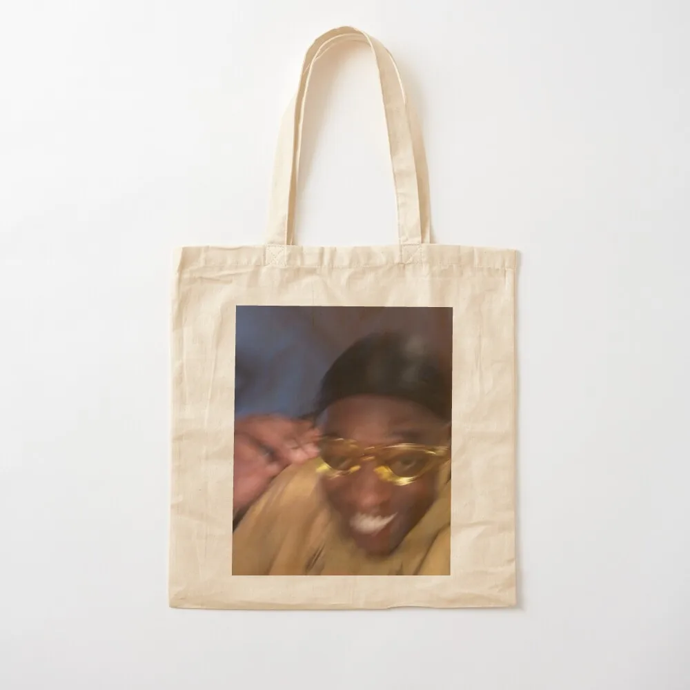 

Yellow Glasses Meme Guy Tote Bag Reusable bags Shopper bags woman 2025 Cloth bag Canvas Tote Bag