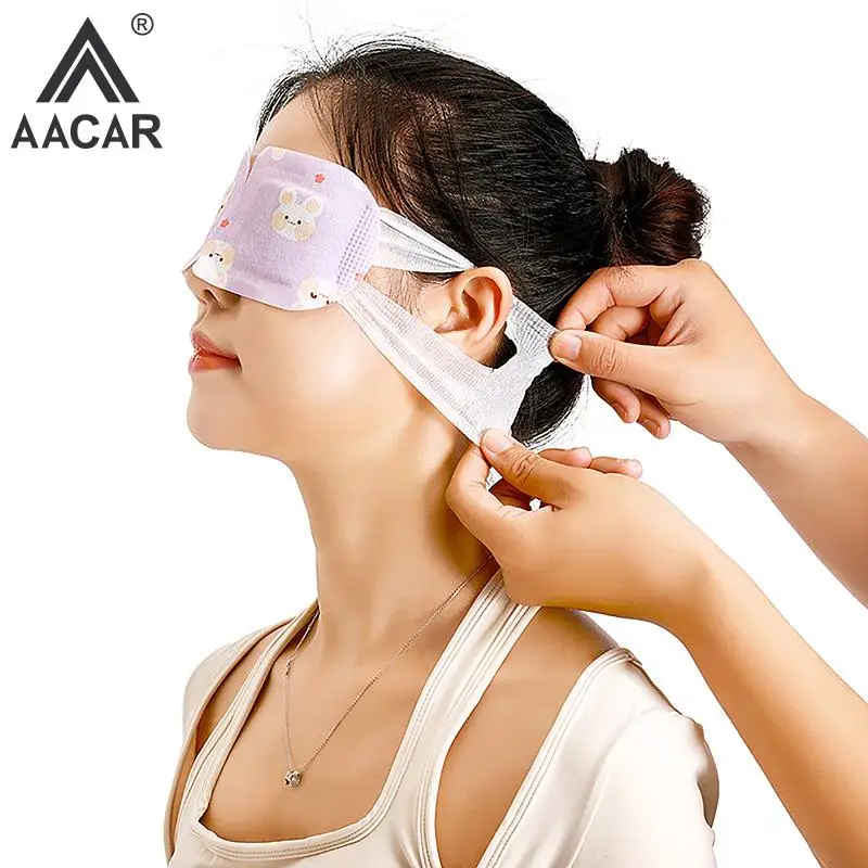 Warm Steam Eye Mask For Sleeping Eyes Massage Hot Compress Eye Care Relax Remove Dark Circles Disposable Steam Sleep Mask 1pc