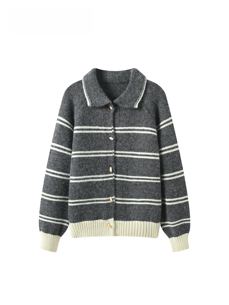

plus Size Ne Long Sve Knitted Sweater for Women Autumn College Sle Versatile Age-Defng Top Large Size Sister