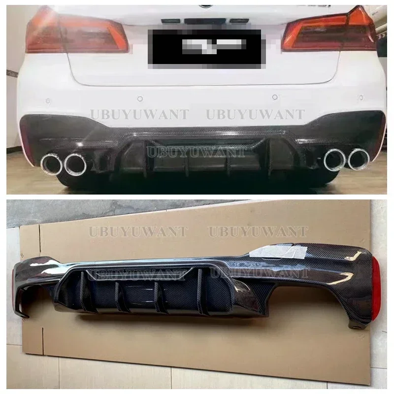 For BMW M5 ABS Car Rear Bumper Lip Spoiler Diffuser BMW 5 Series SPORT F90 M5 2017-2023 Rear Diffuser REAL CARBON FIBER