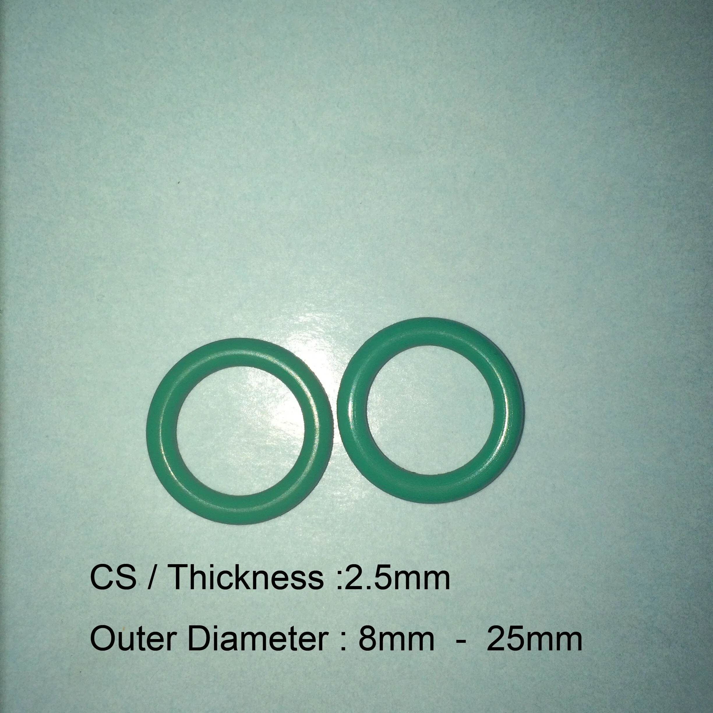 100 PCS Rubber O-Ring CS2.5mm x OD 8/9/10/11/12/13/14/15/16/17/18/19/20/21/22/23/24/25mm  Fluorine Rubber Gasket Seal FKM O Ring