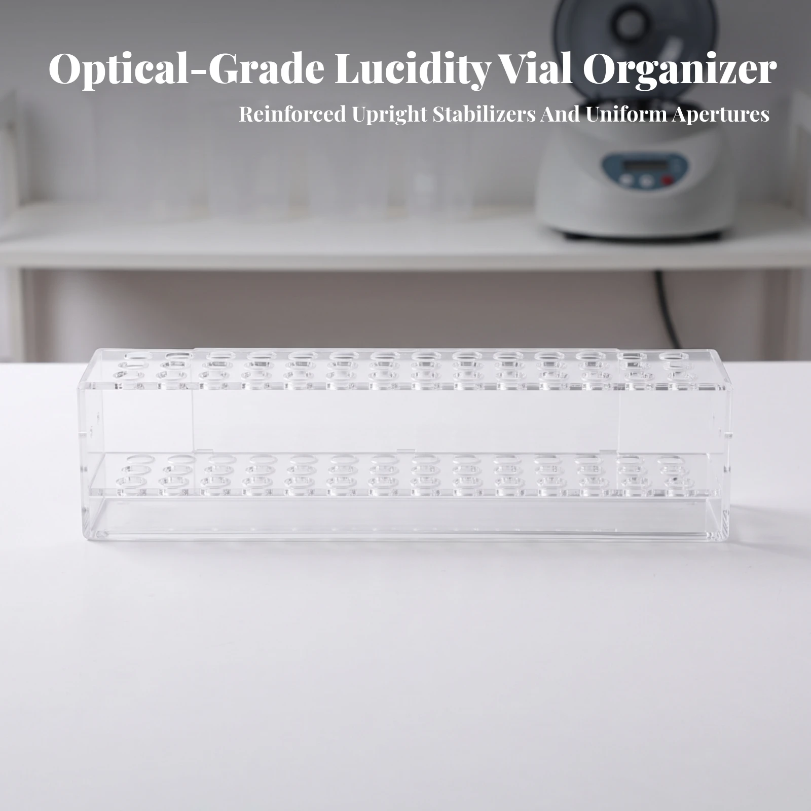 Test Tube Rack Long-Lasting Test Tube Holder Rack with Holes Space-Saving Compact for Teachers, Science Laboratory, Laboratory view 5