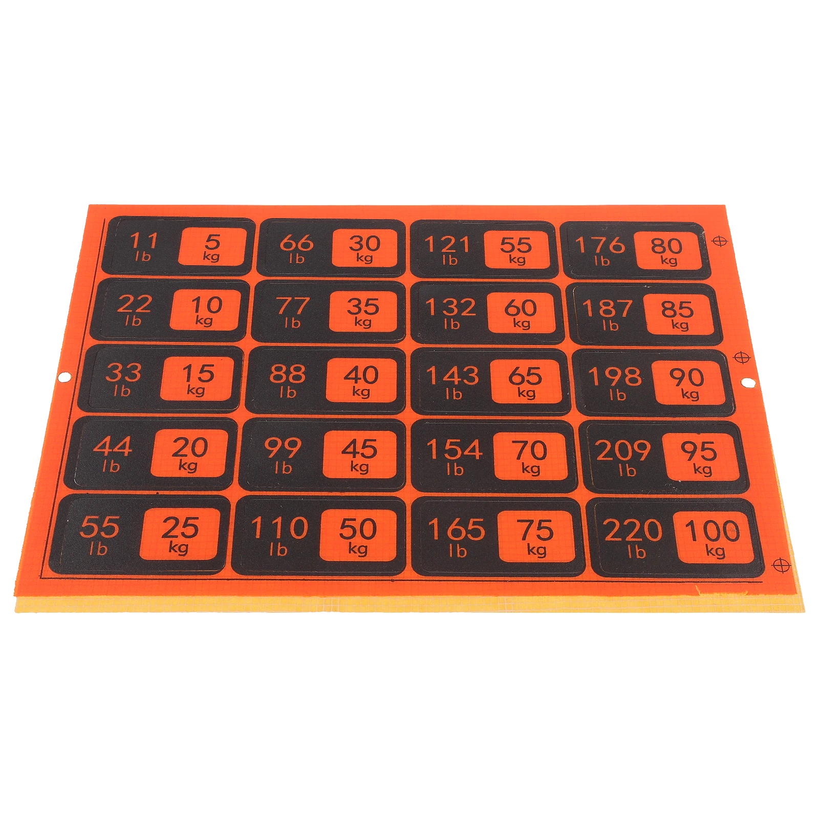 1 Sheet Self-Adhesive Weight Block Sticker Tags Gym Equipment Label Tabs Reusable Adjustable Weighting Sign Stickers Sheets