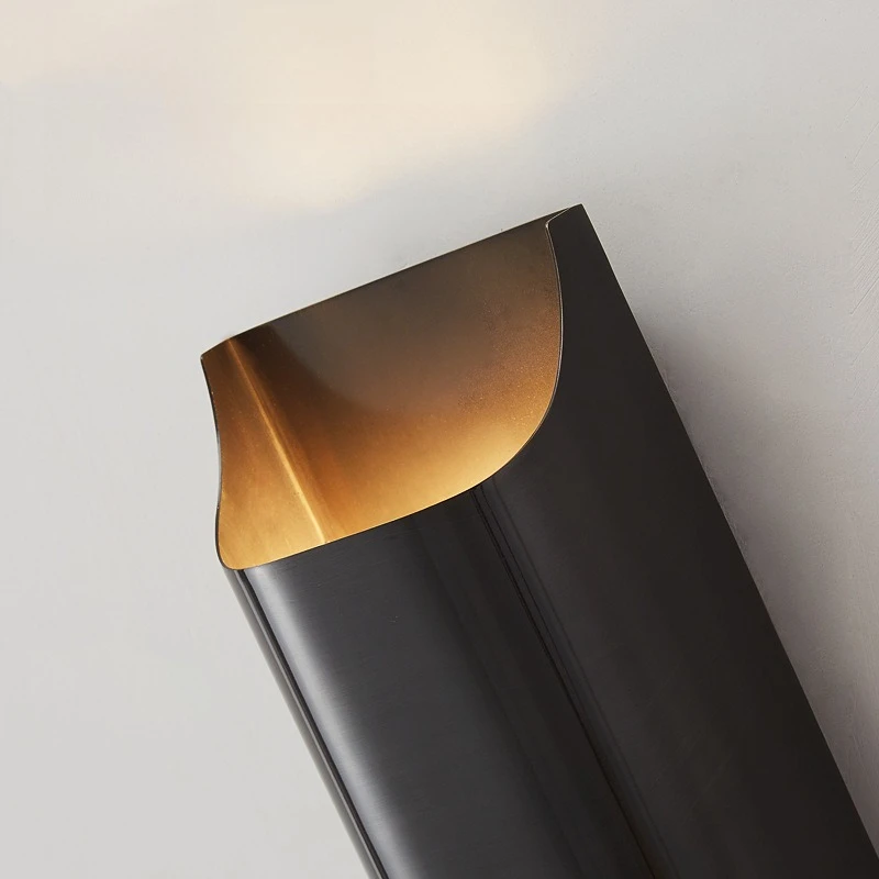 Copper LED Light Modern Minimalism Wall Lamp Living Room Bedroom Bedside Mood Lights High Temperature Baked Paint Lighting Lamps view 5