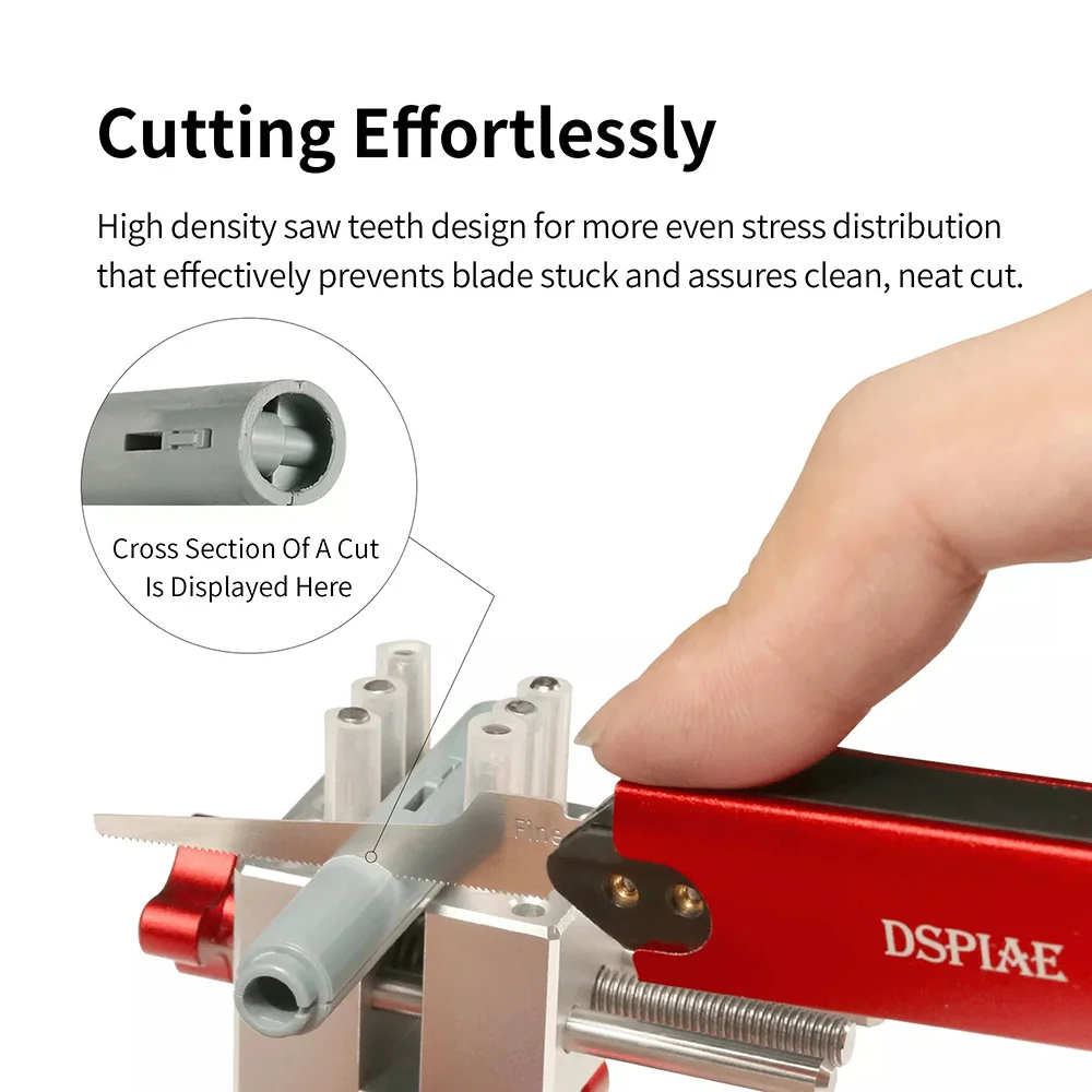 Dspiae AT-HW Dubbele Sectie Magnetische Zuig Type Aluminium Hand Saw Uiterst Fijne Vertanding 0.3Mm Blade Verlengde Handvat