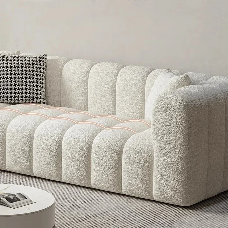 Funky Puff White Sofa Nordic Luxury Relaxing Modern Sofas Living Room Woonkamer Banken Modern Patio Sillon CamaHotel Furniture