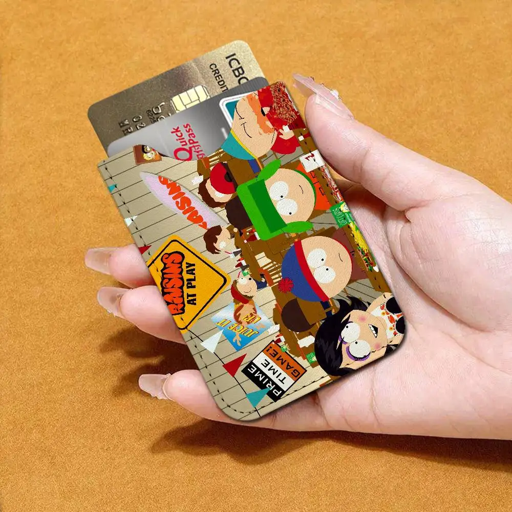 Classic animation S-South Cartoon Park Card Protect Credit Bank Card Holder Case Slim Wallet Protector for Men Travel Shopping