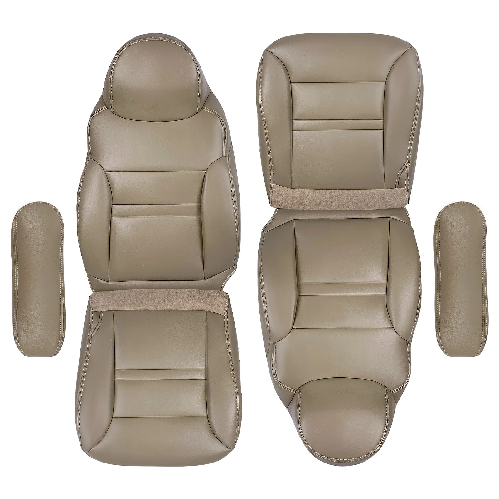 1set Driver Passenger Bottom Top Leather Seat Cover Fit For Ford Excursion Limited XLT 2000-2001