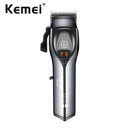 Kemei Professional Hair Clipper 10000RPM Magnetic Motor Barber Hair Cutting Machine Cordless Rechargeable Hair Trimmer for Men