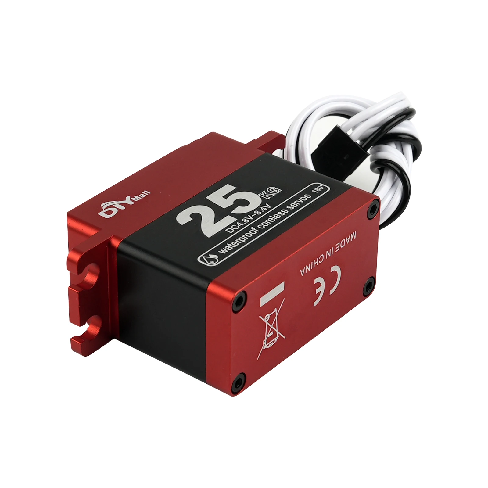 

TK-25MG 25kg.cm Digital Servo HV Coreless Metal Gear 180°/270°/360° IP67 Waterproof for 1/8 1/10 1/12 RC Car Truck Crawler