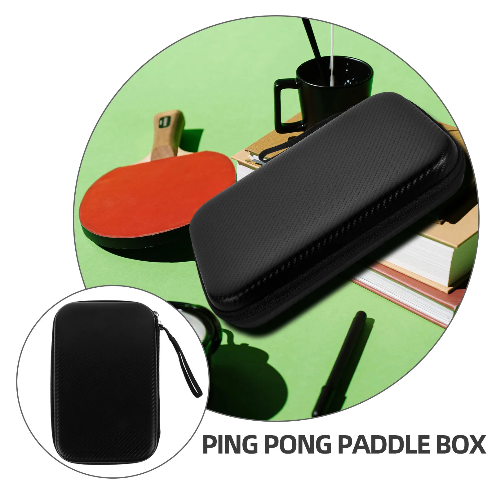 Heavy Duty Table Tennis Paddle Case Hard Shell Protective Storage Box Spacious Interior Multiple Rackets Sports Equipment