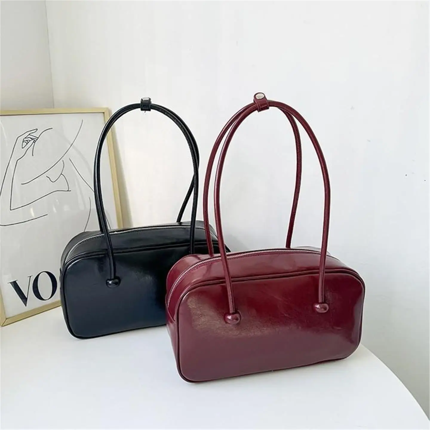 

Женская сумка в стиле ретро 1952 года, новая универсальная пригородная сумка подмышками, модная повседневная простая сумка для повседневного использования