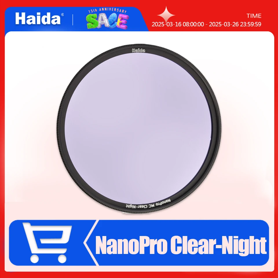 Haida NanoPro Clear-Night Filter for Night Sky Photography to Reduces Light Pollution Anti-Light Damage MC Starry Filters