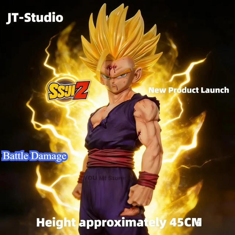 

Jt Studio Dragon Ball Z Gohan SSJ2 45cm Battle Damage Statue Super Saiyan 2 PVC Figure Anime Collectible Display Mode Toy Gift