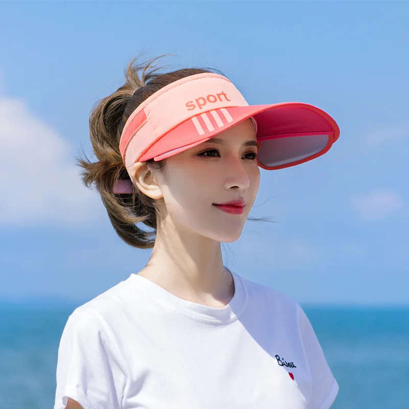 Adjustable Outdoor Sports Sunshade Hat For Women\'s Color Blocking UV Sun Hat For Travle Beach Cycling