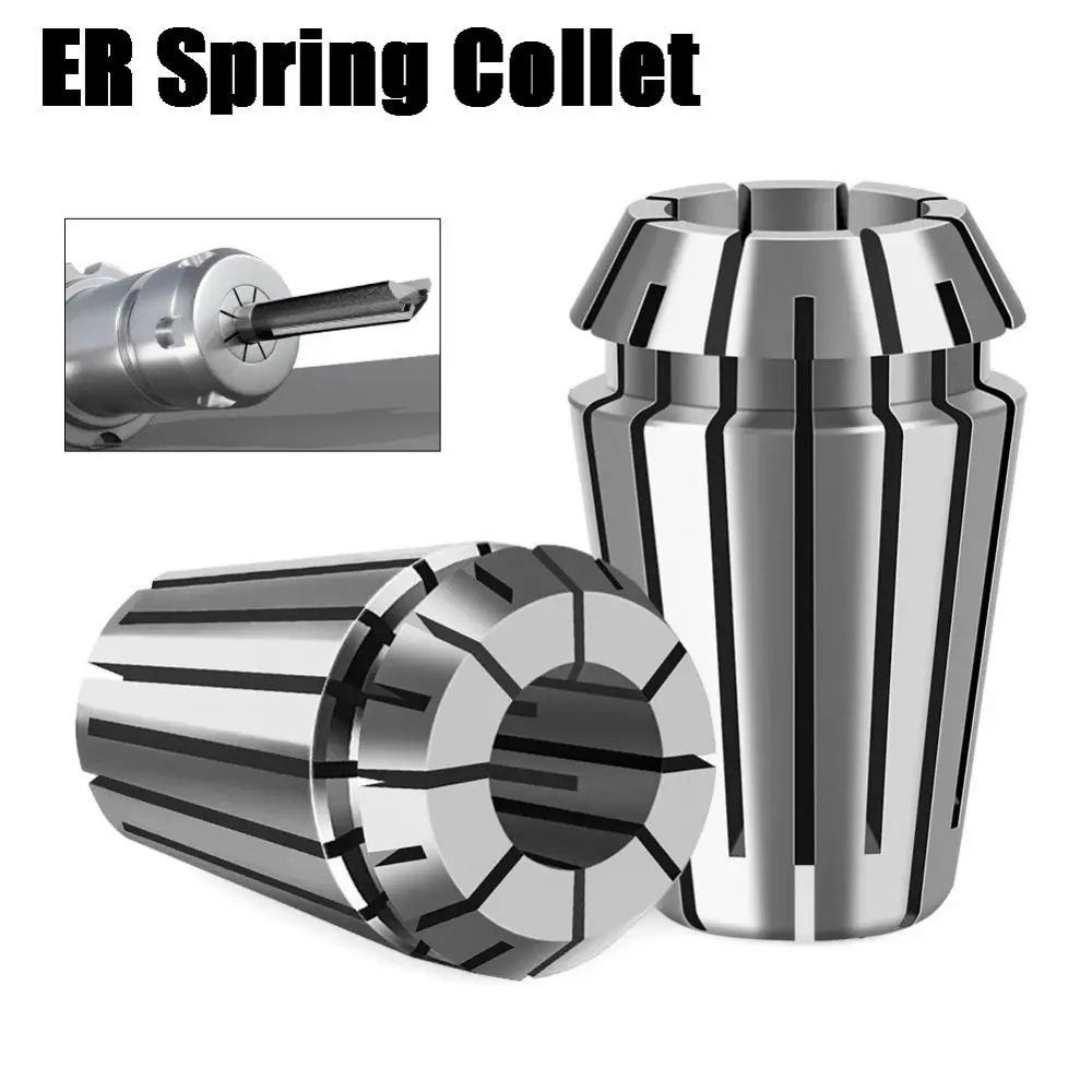 Collet Chuck ER Spring Collet Bearing Steel High Precision Drill Collets Multipurpose High Quality Standard CNC Holder Slots