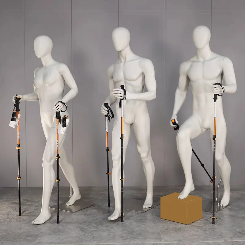 Hiking Mountain Climbing Outdoor Sports Full Body Mannequin Props Jacket Muscle Dummy Walking Window Display Rack
