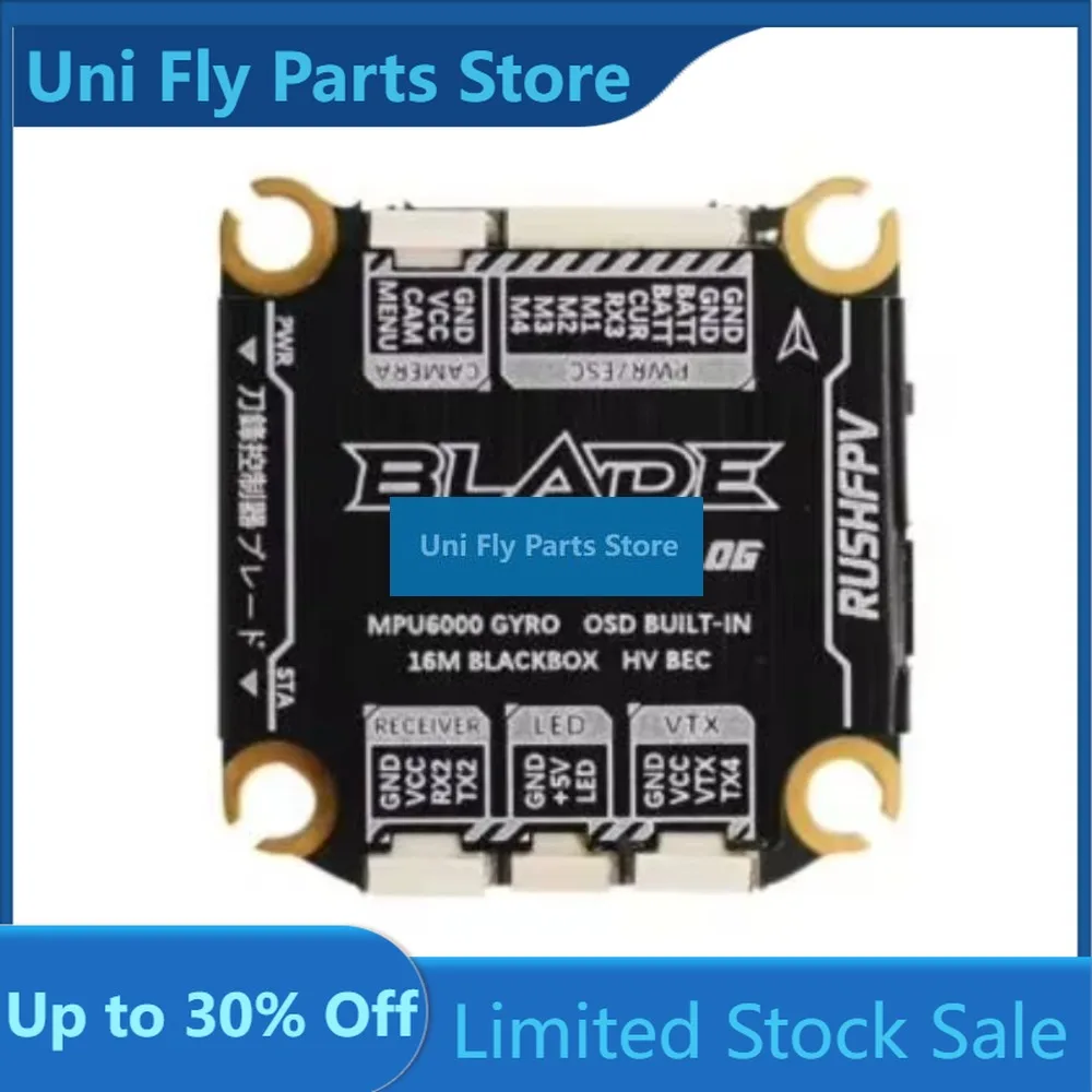 RUSH BLADE F722 Flight Controller 30x30MM MPU6000 Onboard OSD, 16M BLACKBOX HV BEC Beta Flight Firmware For AnalogUniFly