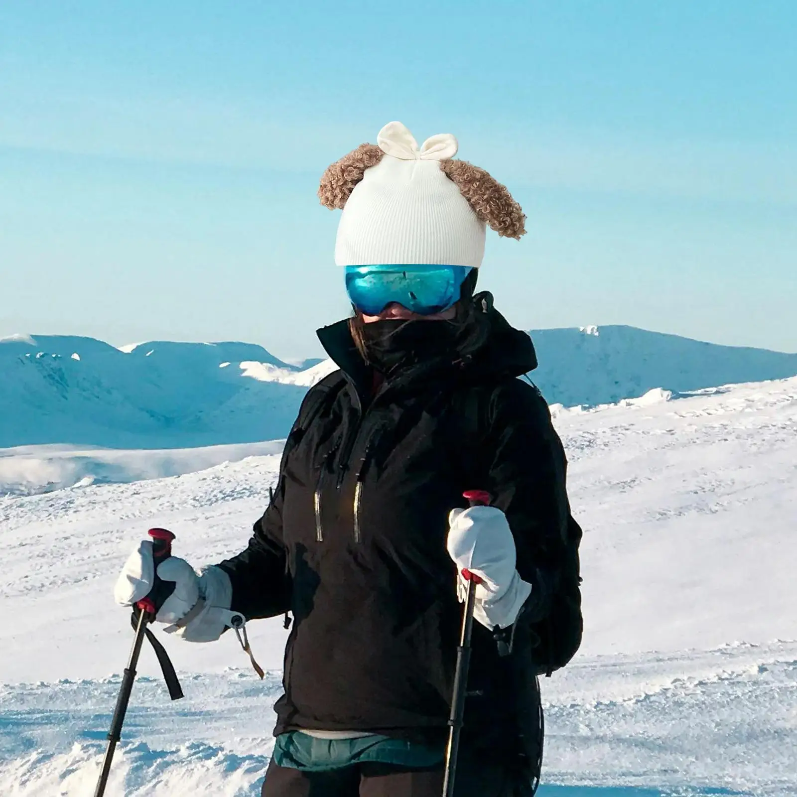 Copri casco da sci Accessori per sport invernali Leggero caldo Novità Comoda copertura per casco da snowboard lavorata a maglia per spettacoli sul parco