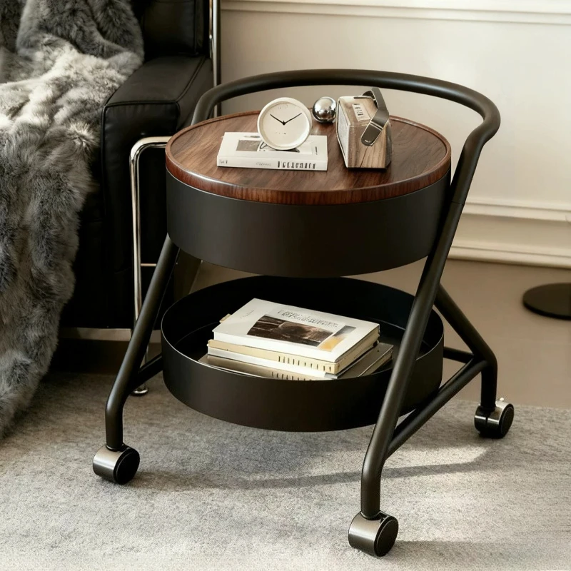 Small Diameter Round Metal End Tables Modern Shape Industrial Living Room Side Table Minimalist Corner Mesas Designer Furniture