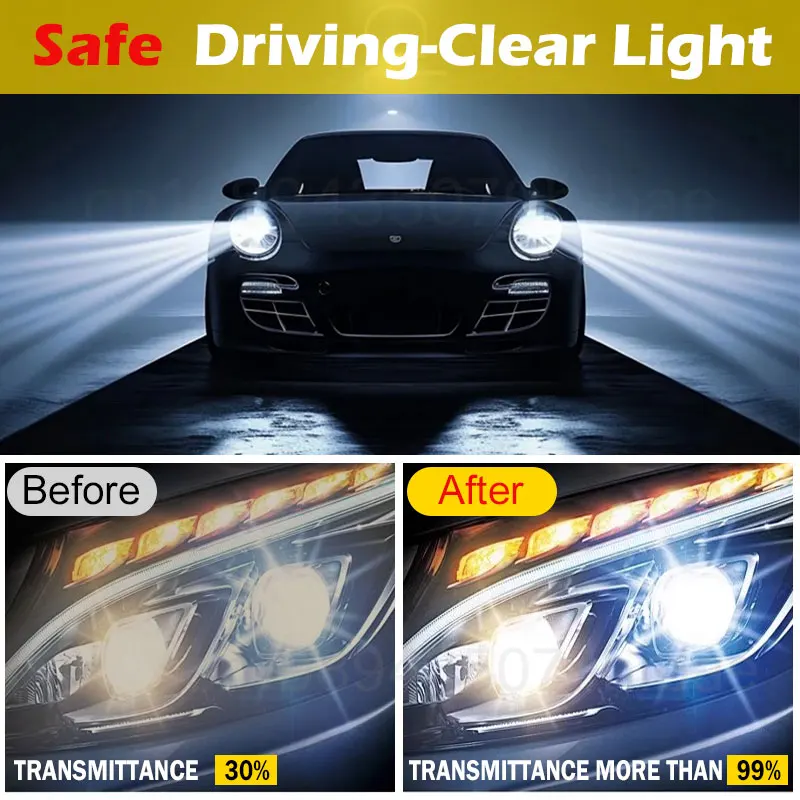 Car Headlight Restoration Polishing Kits Headlamp Scratch Remover Repair Cleaning Paste Remove Oxidation Headlight Polish Liquid image 5