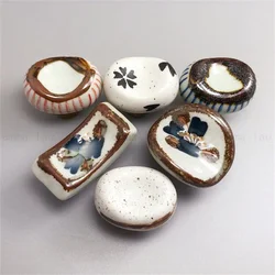 Unique Shape Ceramics Knob and Handle Painted Cabinet Door Knobs Furniture Cupboard Single Hole Lattice Handles