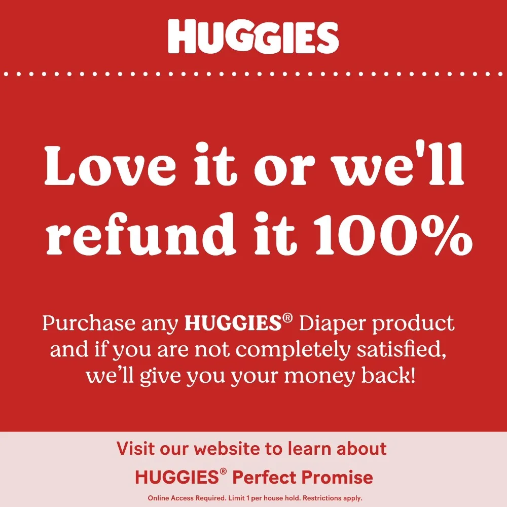 Подгузники Huggies Little Movers, размер 4, для малышей весом 22-37 фунтов (10-17 кг), 66 штук, эластичные, непромокаемые, одноразовые, для ежедневного ухода за ребенком.
