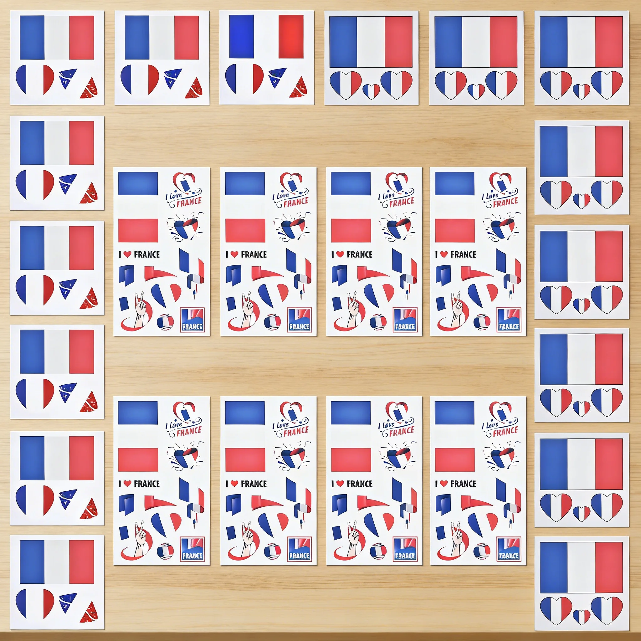 

24 Sheets Brazilian Flag Tattoos for 2026 World Cup & Celebrations