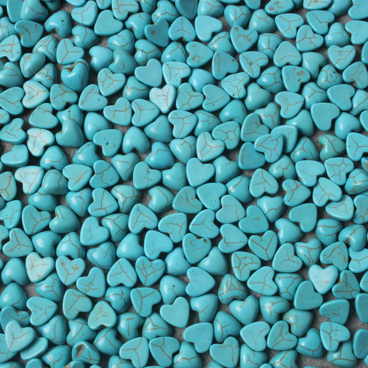 100 個プレーンブルーターコイズ平底ハートドロップオーバル - Turquoise Stone Ring のレビューと価格