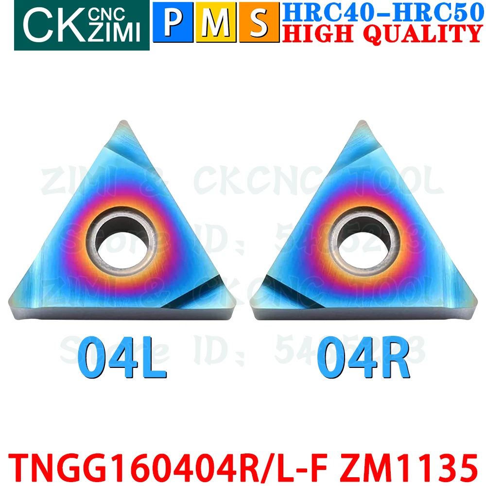 TNMG160404R-F ZM1135 TNMG160404L-F ZM1135 Inserções de carboneto Ferramentas de insertos de torneamento ranhurados e ranhurados CNC TNMG1604 TNMG 1604 TNMG331 R/L F Ferramentas de corte de fresagem