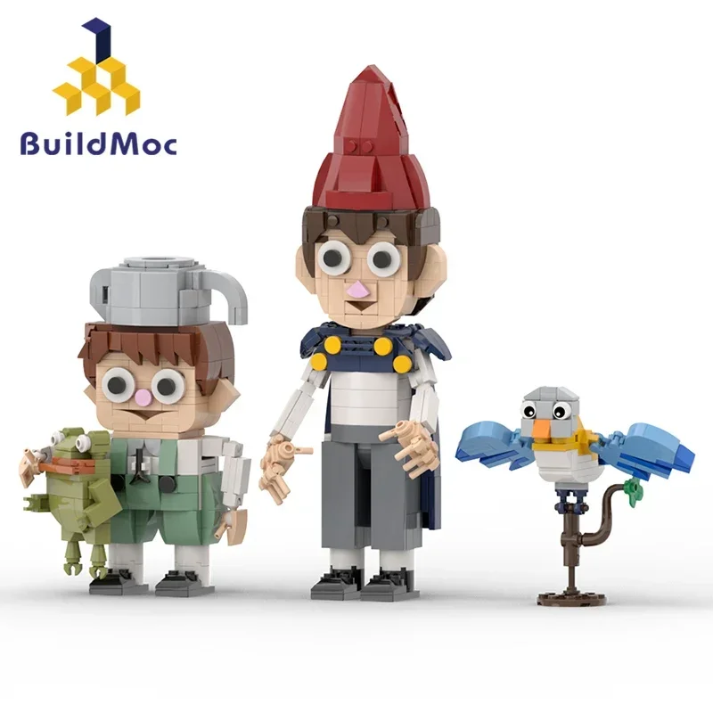 Buildmoc ชุดบล็อกตัวต่อติดผนังสำหรับสวนพร้อม wirt, greg, beatrice, ของเล่นรูปกบของ greg ของขวัญเด็ก