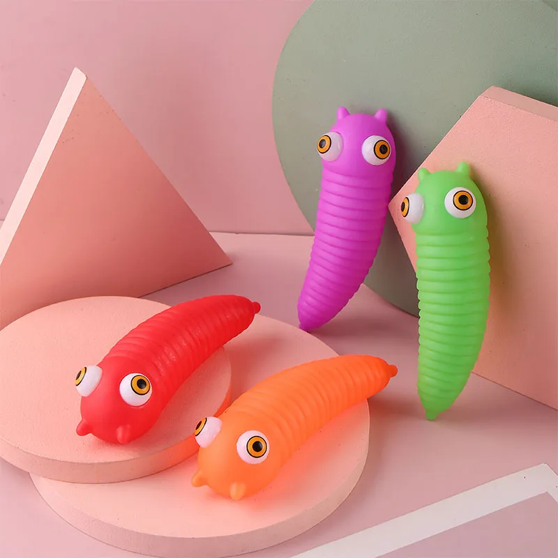 Soft Toy Animal Cute Anti-Stress Ball Tricky caterpillar vent doll Toys Abraact Soft Sticky Squishi Stress Relief Funny Gift j87