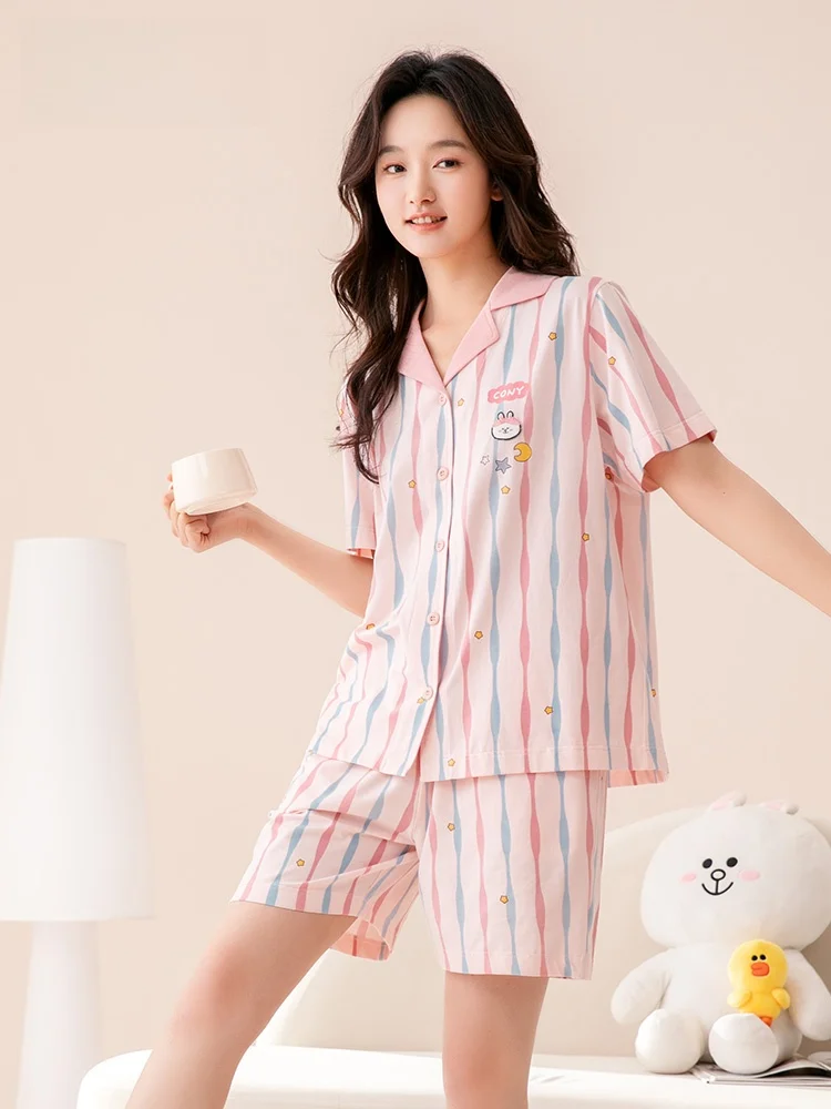 conjunto-de-ropa-de-dormir-para-mujer-fenteng-100-algodon-verano-manga-corta-pantalones-cortos-comodo-antiacaros-transpirable