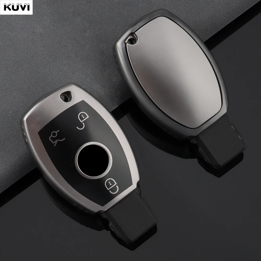 Gun Grey TPU Car Remote Key Case Cover For Mercedes Benz A B G R Class GLA GLK W176 W204 W251 W463 Auto Accessories Fob KeyChain