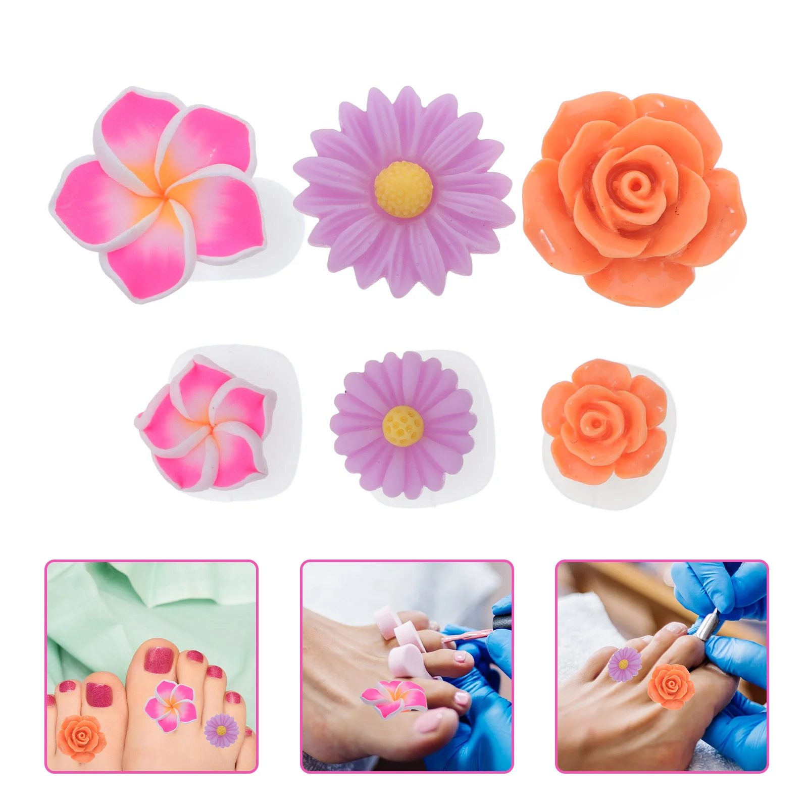 

24Pcs Soft Silicone Toe Dividers Nail Care Set for Professional Grade Pedicures Versatile Use and Precise Application