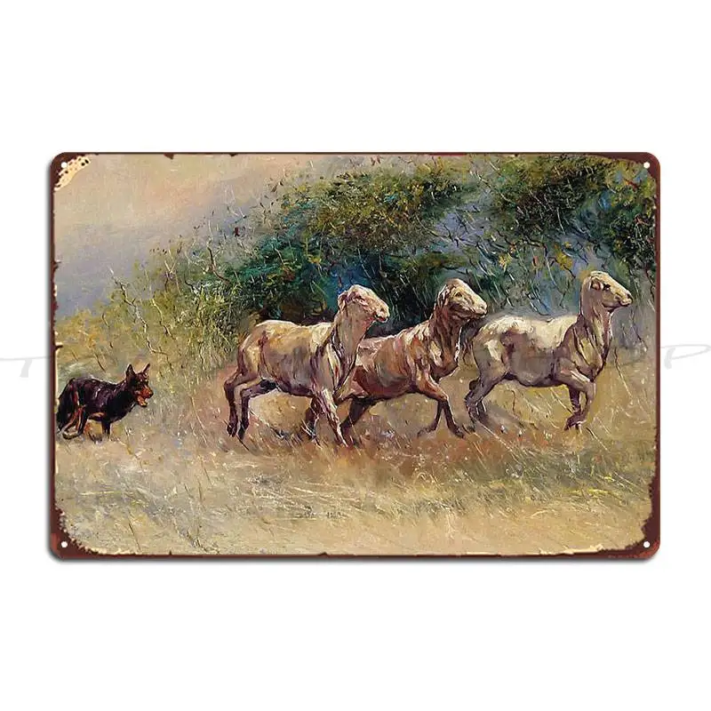 Laura Los Perros White Greyhound Jean-Baptiste Oudry The Borzoi Of Borodino Metal Plaque Printed Wall Mural Tin Sign Poster