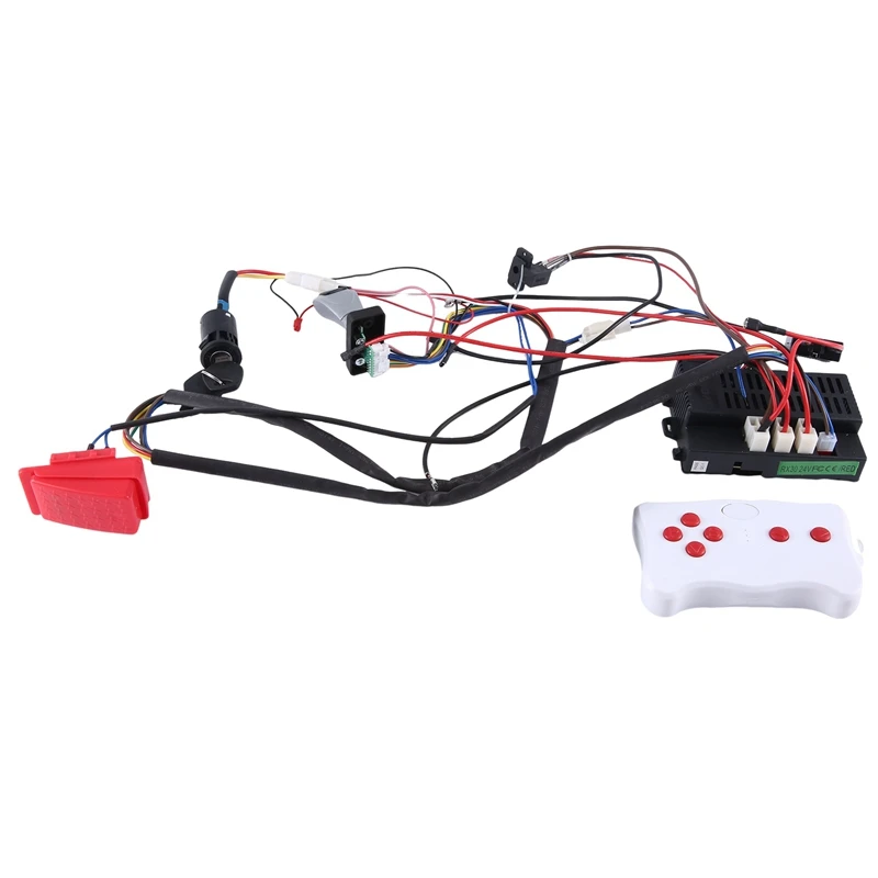 

DIY Children's Electric Car Harness With Wire,Switch And Remote Control Receiver 4WD Ride On Toys Parts