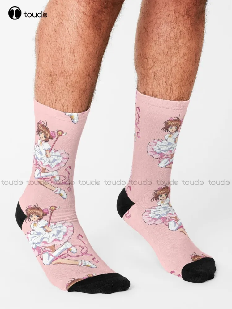 Cardcaptor Sakura - Sakura Kinomoto Socks Softball Socks Personalized Custom Unisex Adult Teen Youth Socks 360° Digital Print