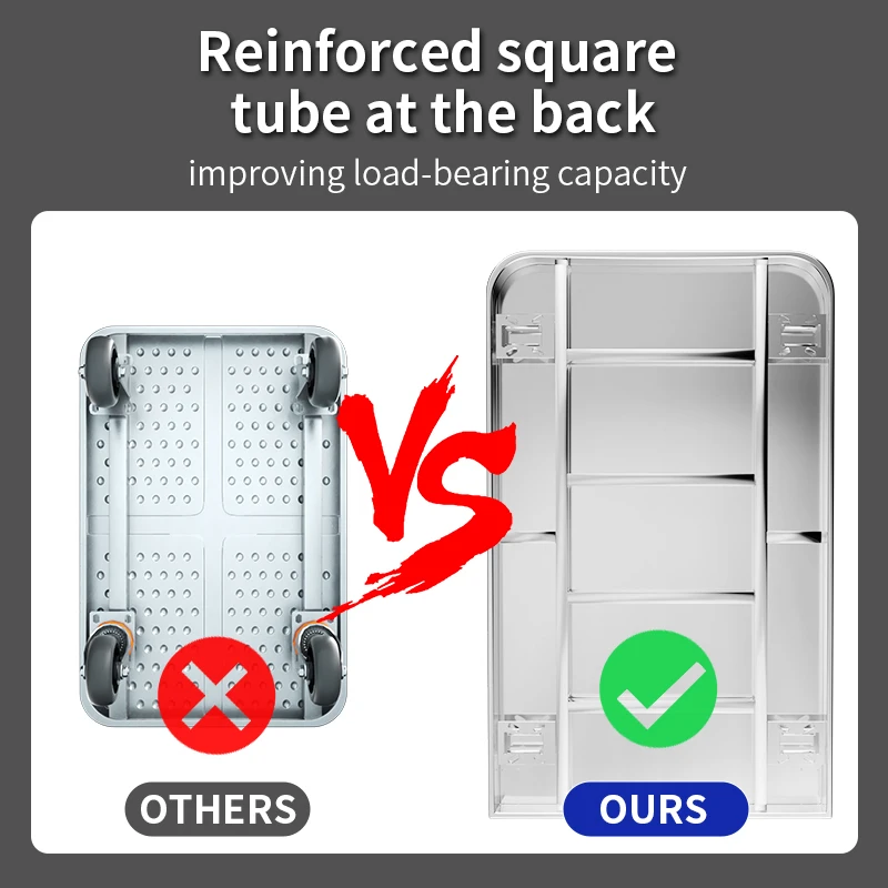 120*70 سنتيمتر 1000 كجم الحمولة الفولاذ المقاوم للصدأ اليد دفع عربة للطي الثقيلة مريحة منصة شاحنة عربة اليد