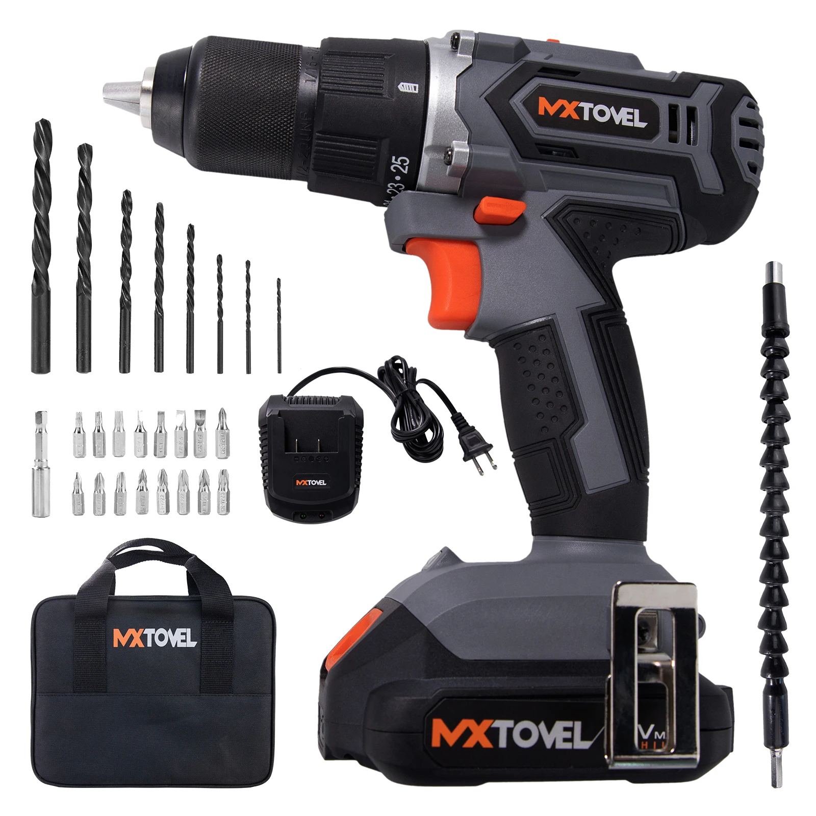 OEM Supported Wholesale Variable Speed 20V Lithium Battery Power Portable Cordless Drill