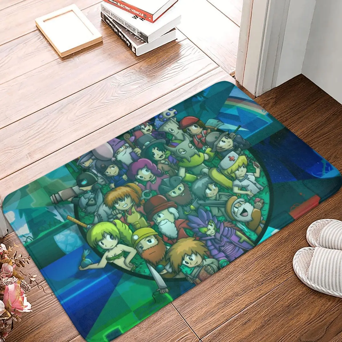 Pixel Game Bathroom Mat The Man Trapped In The Balloon Doormat Kitchen Carpet Entrance Door Rug Home Decor