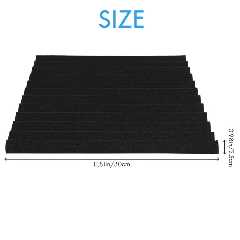 Panel de pared de algodón ignífugo, absorbente de sonido, 50 piezas, 12 ranuras