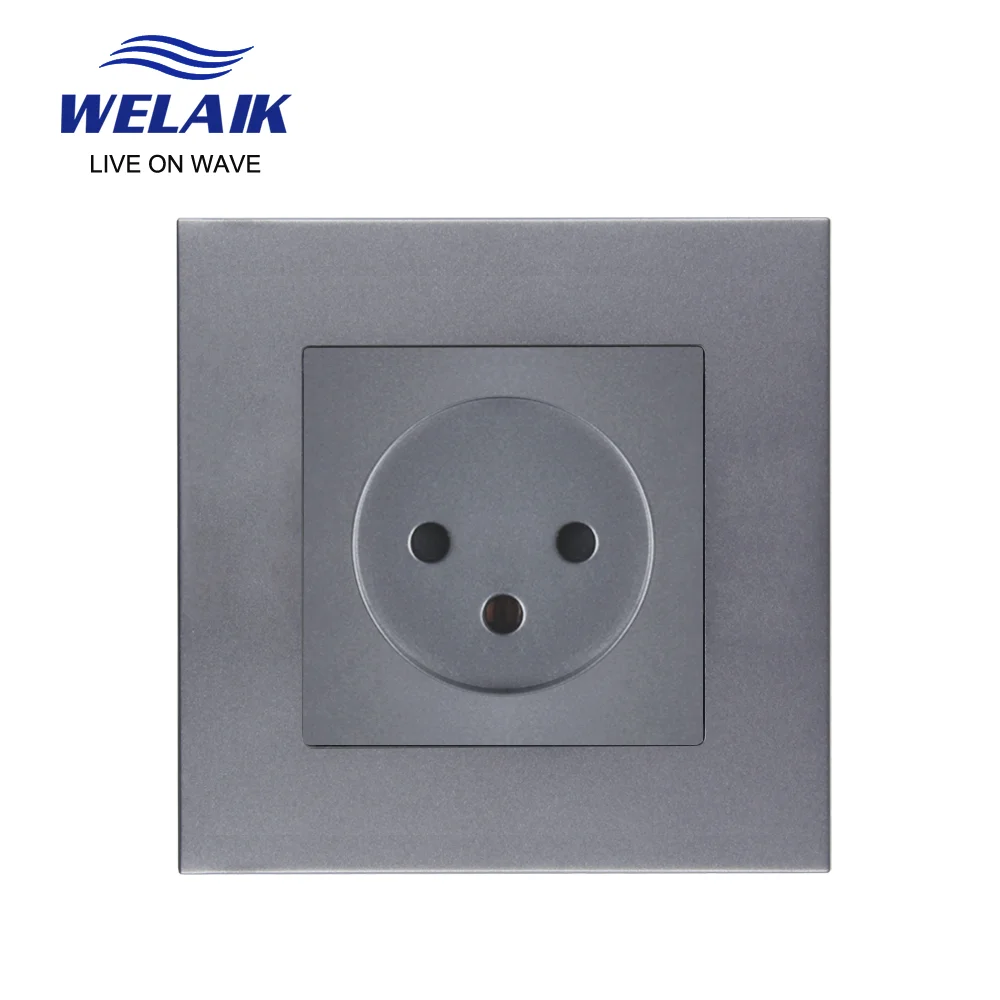 WELAIK 86*86mm Israel 16A Plastic PC Panel White standard Wall Power Socket  C18YW