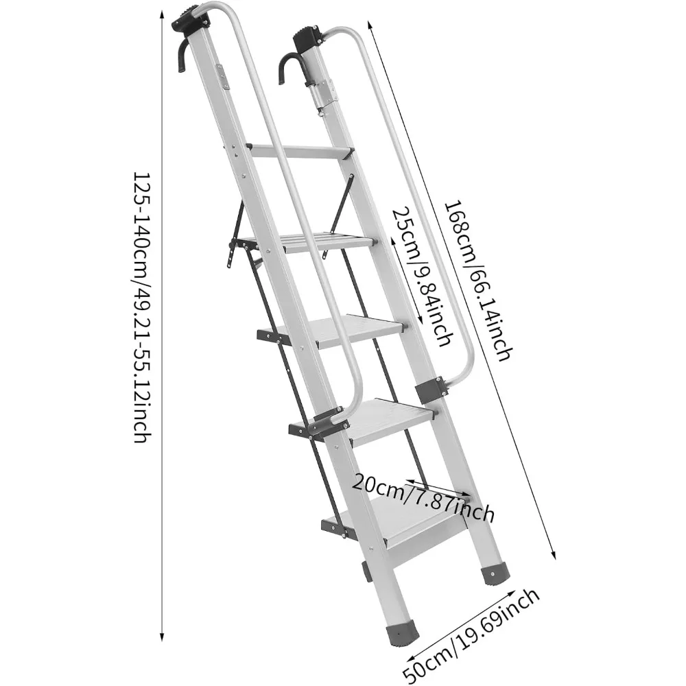 Алюминиевая односторонняя лестница, прочная и легкая, идеально подходит для промышленного и жилого использования.