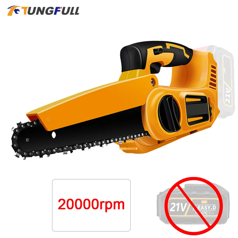 8 Inch Brushless Chain Saw Cordless Woodworking Electric Saw Handheld Pruning Saw Cutting Tool For Quanyou Battery No Battery