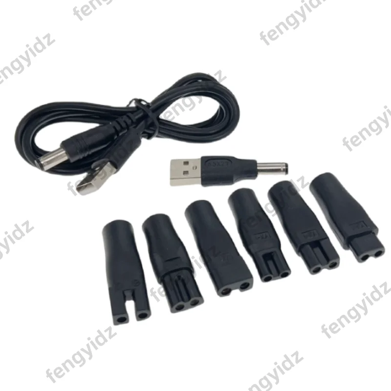New DC Converter for Shaver Hair Clipper DC5.5*2.1mm Male To C8 Tail Female Power Supply Conversion Interface Plug Adapter