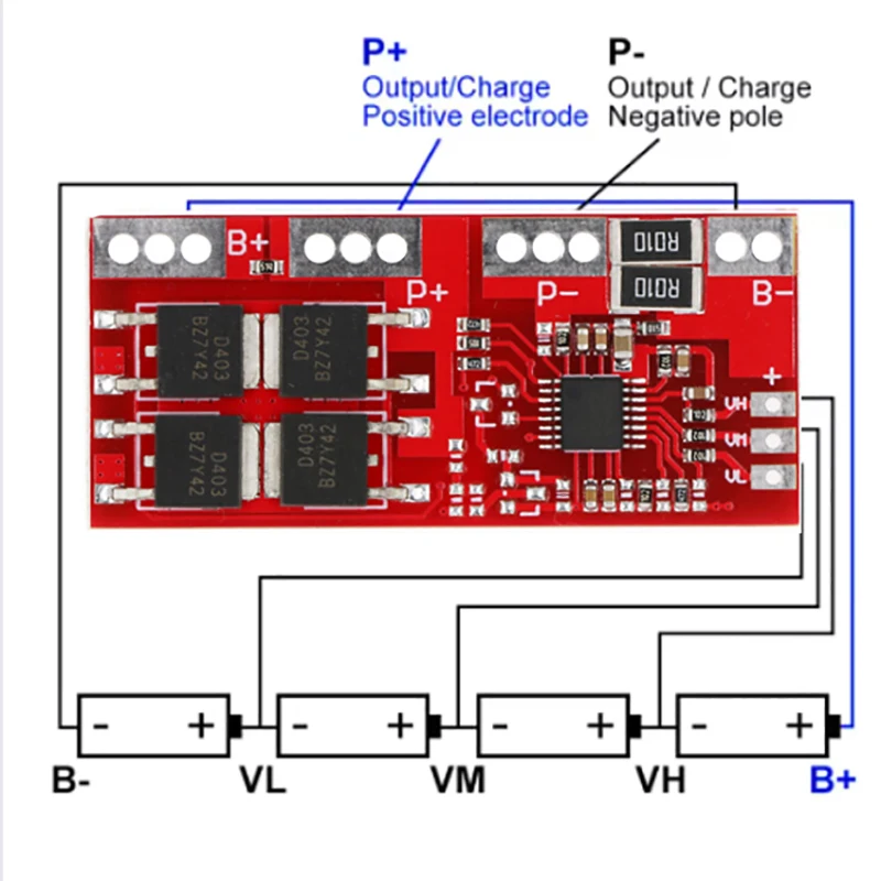 1Pc Smart Electronics 4S 30A Hohe Strom Li-Ion Lithium Batterie Ladegerät Schutz Bord Überladung 14,8 V 16,8 V