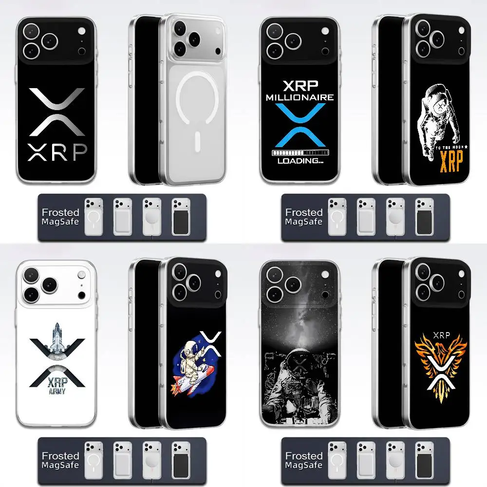 Чехол для телефона Xrp Ripple Crypto Ledger Xrpl для iPhone 17,16,15,14,13,12,11,Pro,Max,Plus,E,Air,Mini Magsafe Frosted Transparent
